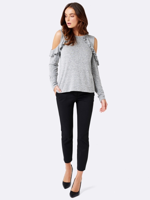 

Forever New Women Grey Solid Top
