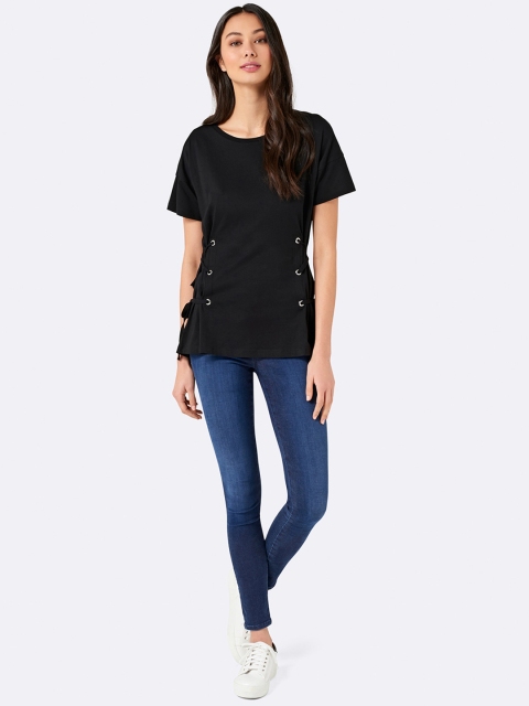 

Forever New Women Black Solid Top