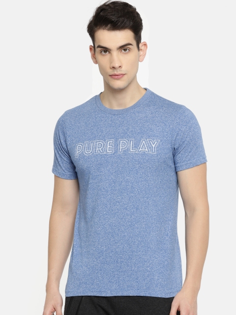 

Pure Play Men Blue Printed Round Neck T-shirt