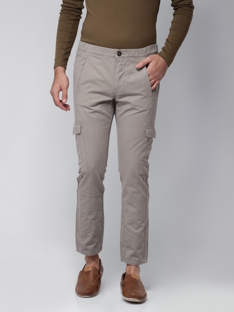 

Blue Saint Men Grey Smart Slim Fit Solid Cargos