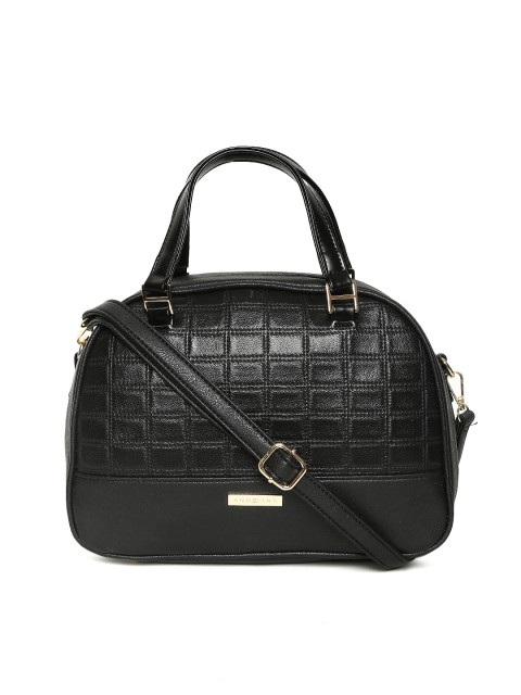 

Addons Black Textured Handheld Bag with Sling Strap