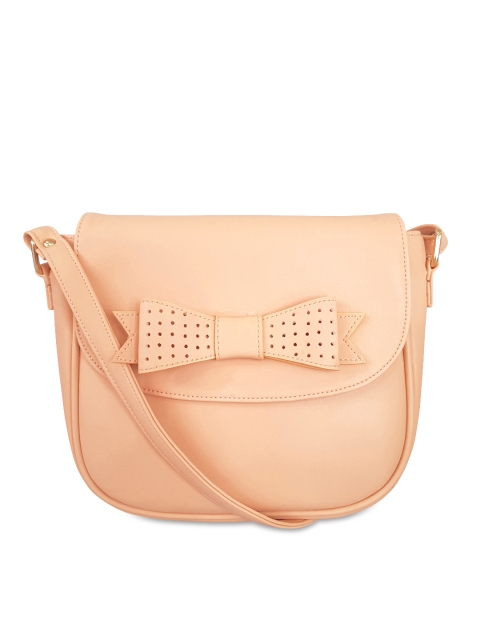 

Toteteca Peach-Coloured Solid Sling Bag