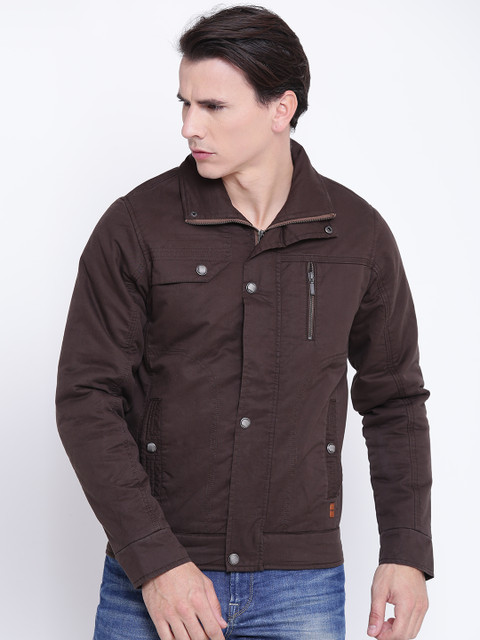 

Cloak & Decker by Monte Carlo Men Brown Solid Padded Jacket