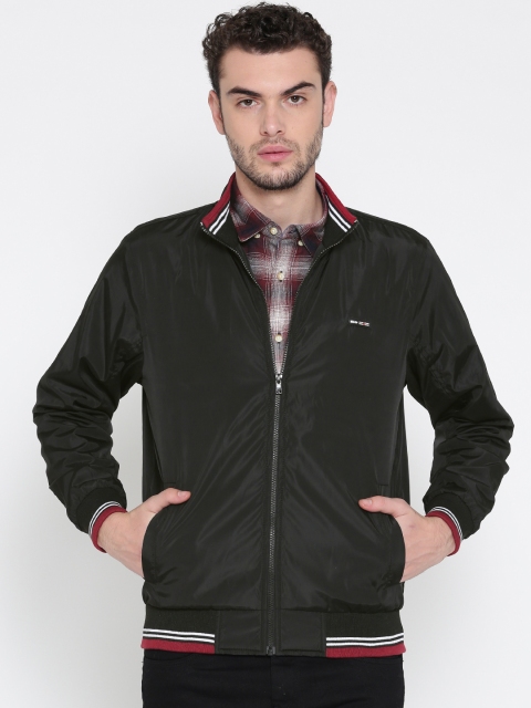 

Cloak & Decker by Monte Carlo Men Black Solid Bomber Jacket