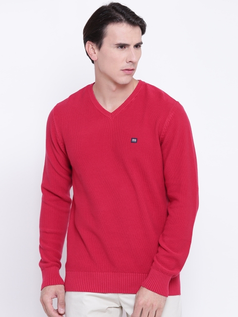 

BYFORD by Pantaloons Men Red Solid Sweater