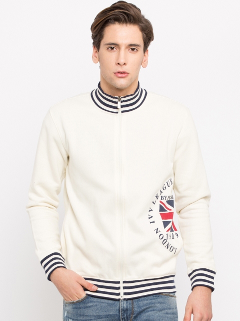

BYFORD by Pantaloons Men Off-White Printed Sweatshirt