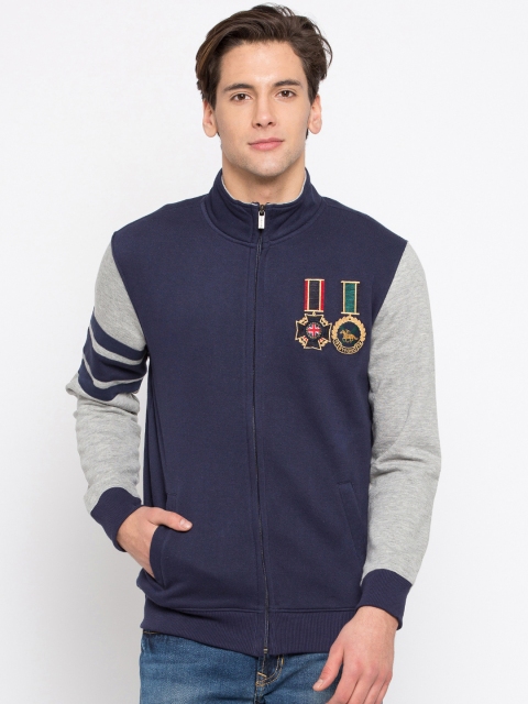 

BYFORD by Pantaloons Men Navy Blue Solid Sweatshirt
