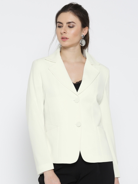 

Fort Collins White Single-Breasted Formal Blazer