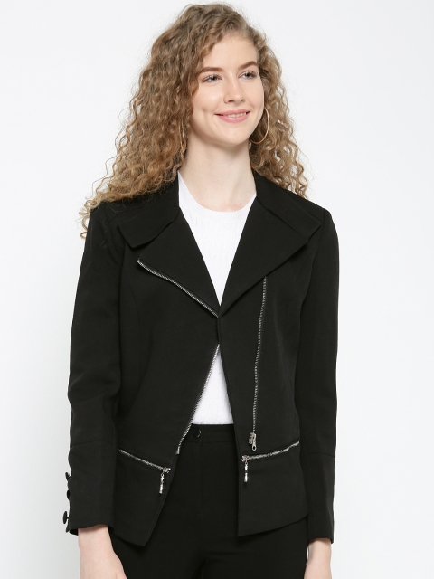 

Fort Collins Women Black Solid Tailored Jacket