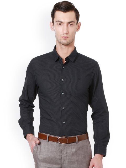 

Peter England Casuals Men Black Slim Fit Printed Formal Shirt