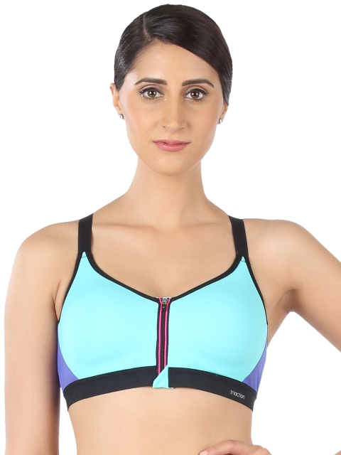 

Triumph Triaction 125 Padded Wireless Front Open Extreme Bounce Control Sports Bra, Blue