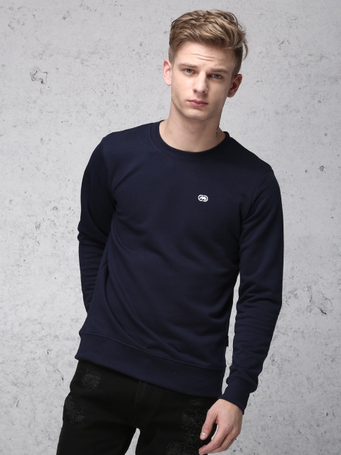 

Ecko Unltd Men Navy Solid Sweatshirt, Navy blue