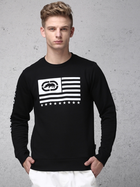 

Ecko Unltd Men Black & Off-White Printed Sweatshirt