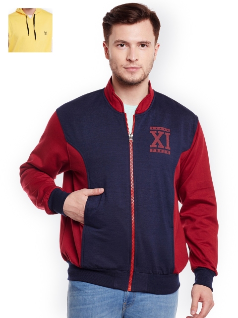 

VIMAL Pack of 2 Printed Sweatshirts, Red