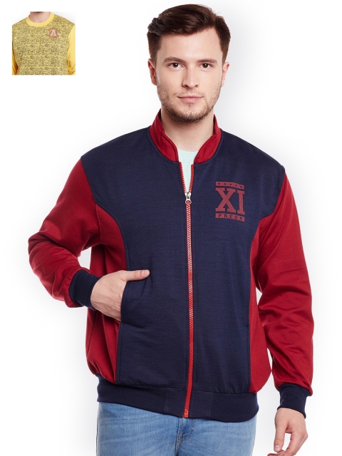

VIMAL Pack of 2 Printed Sweatshirts, Red