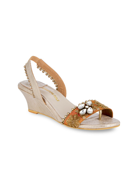 

Signature Sole Women Orange Woven Design Sandals