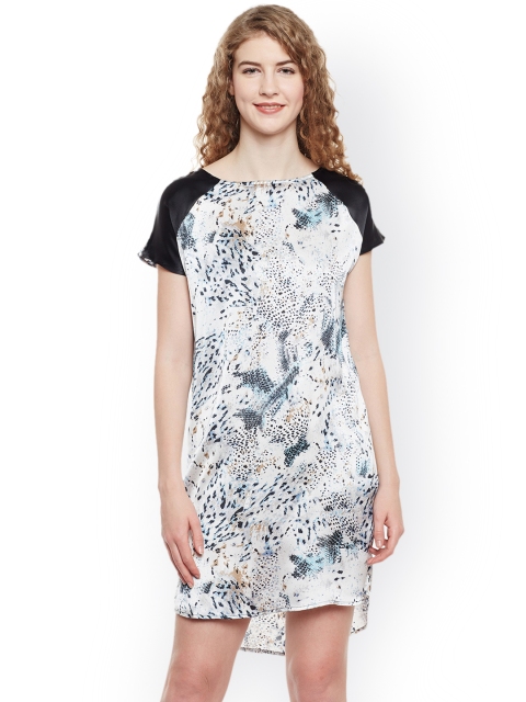 

Oxolloxo Off-White & Black Printed Night Dress W17122WNW003
