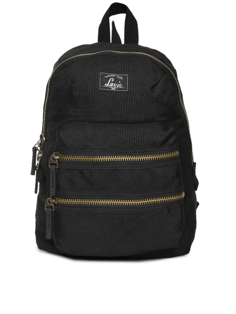 

Lavie Women Black Solid Backpack