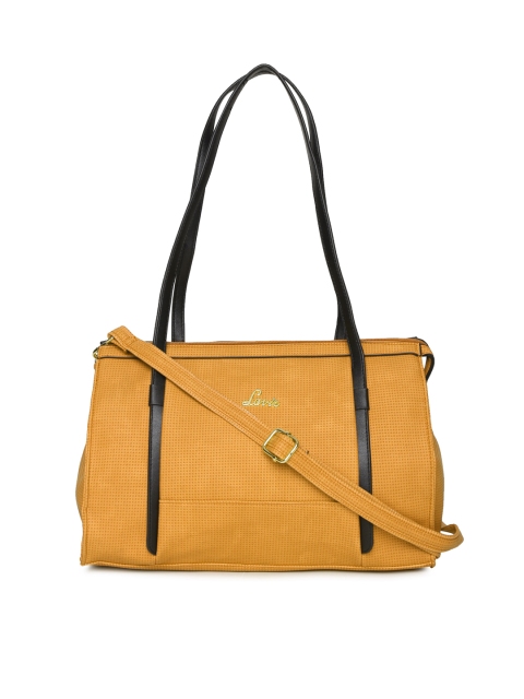 

Lavie Yellow Self Design Shoulder Bag