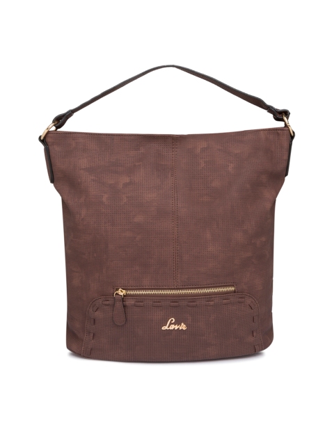 

Lavie Brown Textured Hobo Bag