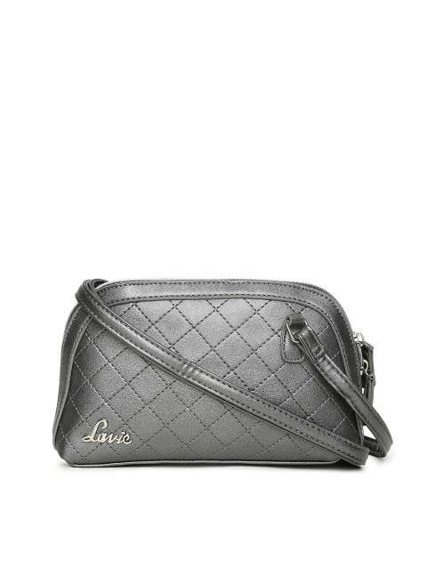 

Lavie Gunmetal-Toned Solid Sling Bag, Metallic