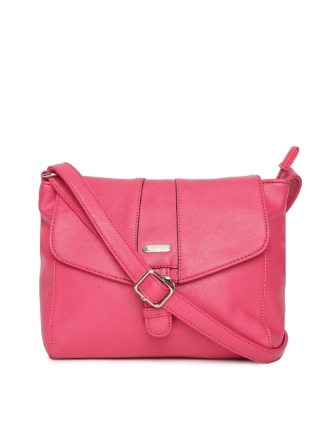 

Lavie Pink Solid Sling Bag