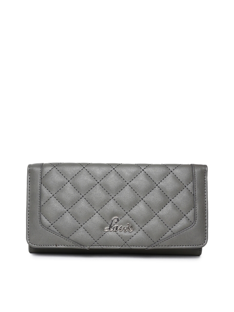 

Lavie Women Grey Quilted Three Fold Wallet