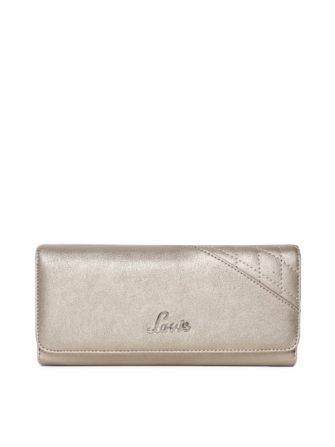 

Lavie Women Copper-Toned Solid Three Fold Wallet