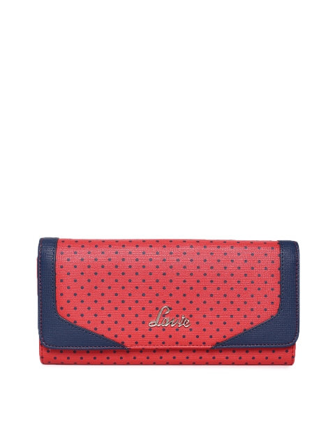 

Lavie Women Red & Blue Printed Three Fold Wallet