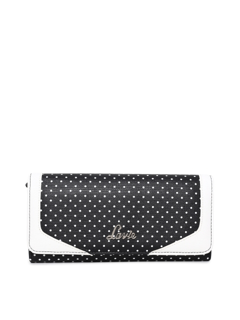 

Lavie Women Black & White Colourblocked Three Fold Wallet