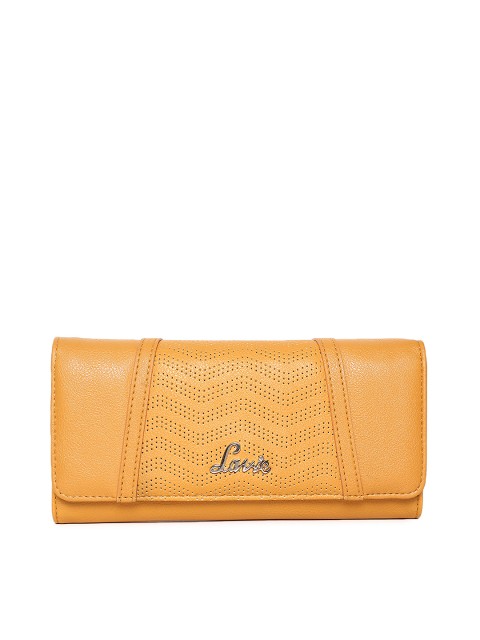 

Lavie Women Orange Textured Two Fold Wallet