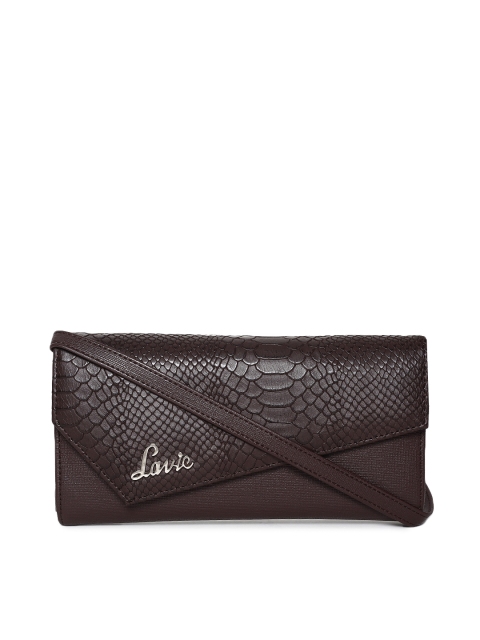 

Lavie Women Brown Textured Two Fold Wallet