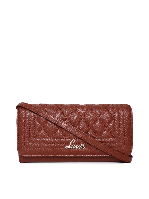 

Lavie Women Brown Textured Two Fold Wallet