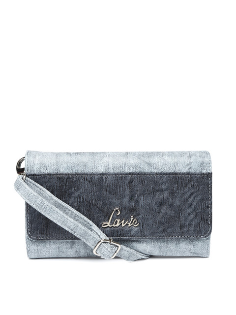 

Lavie Women Blue Colourblocked Three Fold Wallet