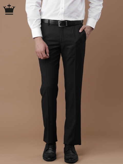 

Louis Philippe Men Black Ultra Fit Formal Trousers