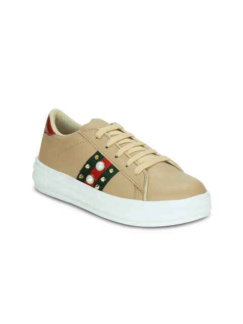 

Get Glamr Women Beige Sneakers