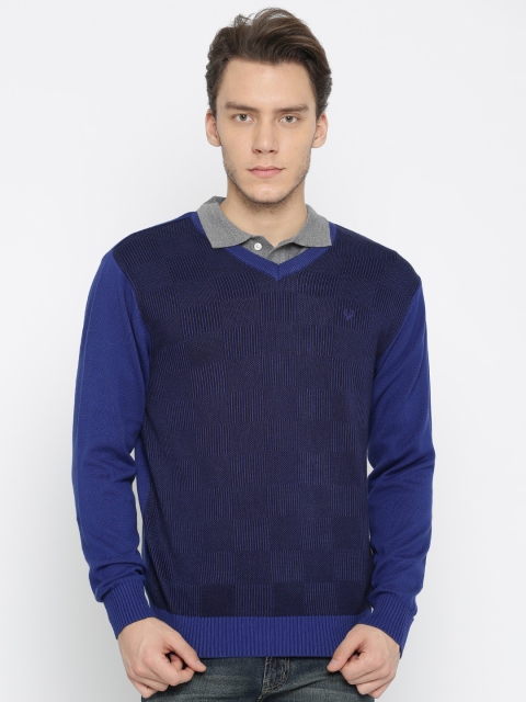 

Allen Solly Men Grey Solid Pullover Sweater