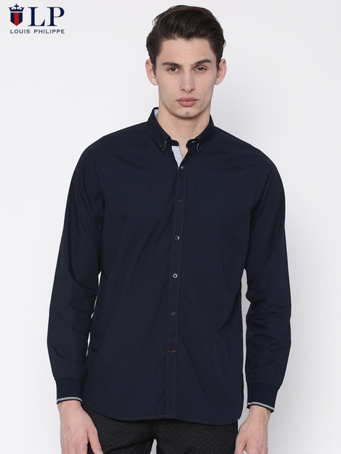 

Louis Philippe Sport Men Navy Blue Slim Fit Solid Casual Shirt
