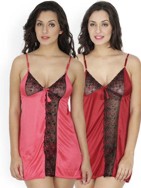 

Klamotten Pack of 2 Nightdresses 109M-109H, Maroon