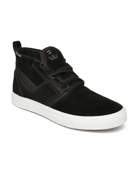 

Supra Men Black Solid Suede KENSINGTON Mid-Top Sneakers