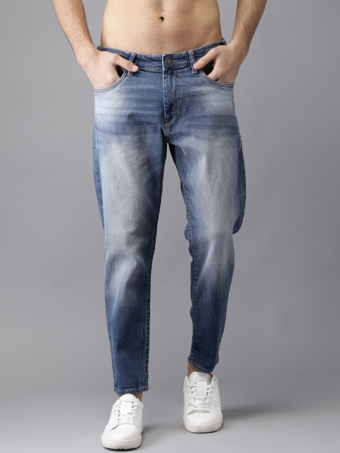 

Moda Rapido Men Blue Slim Tapered Fit Cropped Mid-Rise Clean Look Stretchable Jeans