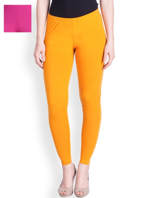 

LYRA Red Pack of 2 Ankle-Length Leggings, Mustard