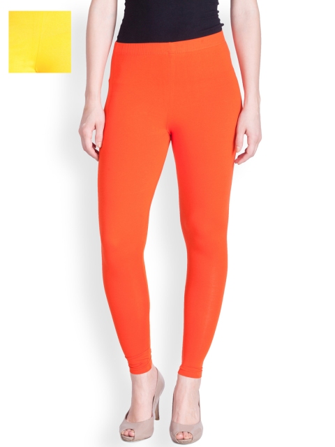 

LYRA Pack of 2 Ankle-Length Leggings, Orange