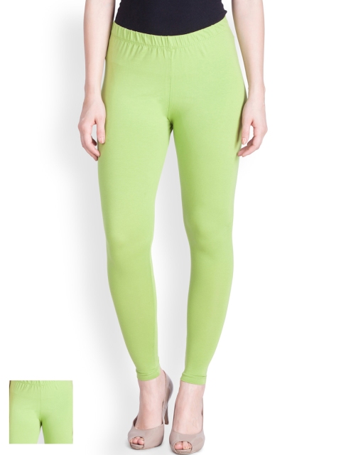 

LYRA Pack of 2 Green Ankle-Length Leggings