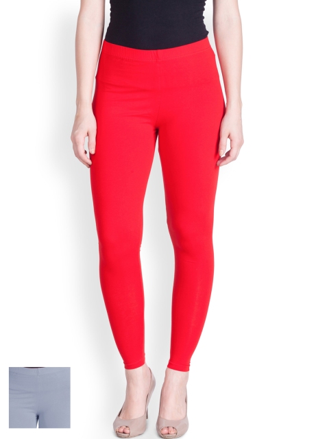 

LYRA Pack of 2 Ankle-Length Leggings, Red