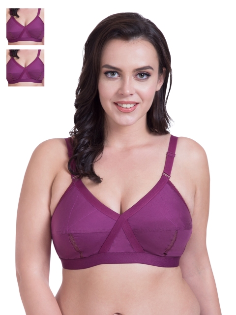 

Rajnie Pack of 3 Magenta Full Coverage Bras RJ658MG
