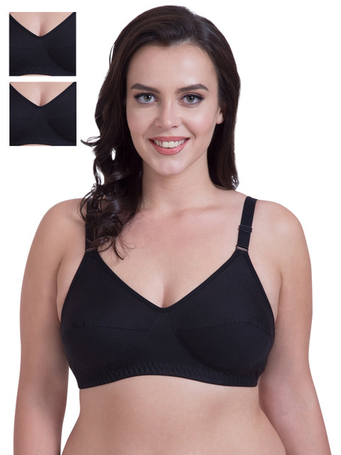 

Rajnie Pack of 3 Black Full-Coverage T-shirt Bras RJ660BL