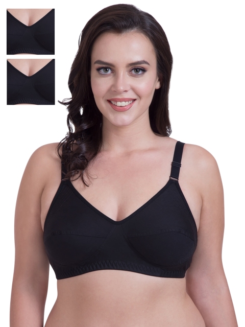 

Rajnie Pack of 3 Black Full-Coverage T-shirt Bras RJ660BL