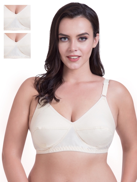 

Rajnie Pack of 3 Beige Full-Coverage Everyday Bras RJ660SK