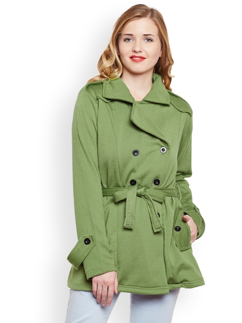 

Belle Fille Women Maroon & Black Coat, Olive